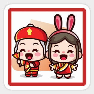 Gong Xi Fai Cai! Celebrate the Year of the Rabbit Sticker